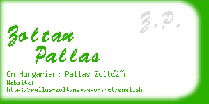 zoltan pallas business card